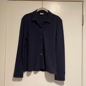 Sunspel Cotton Buttondown Shirt Navy